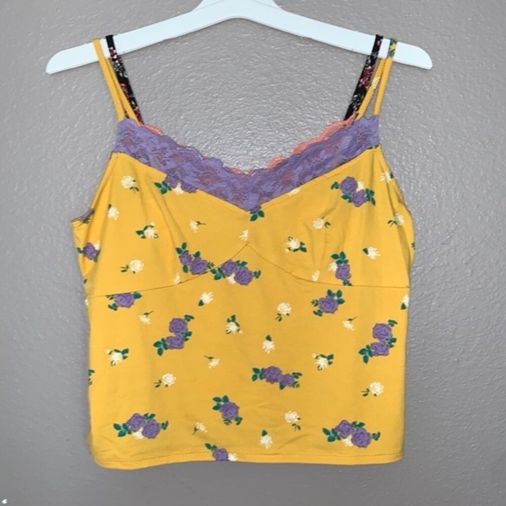 No boundaries Juniors Lace cami x2 Floral